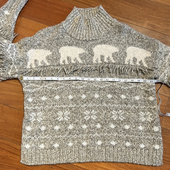 Loft Bear Fringe Mock Neck Sweater - Picture 8 of 9